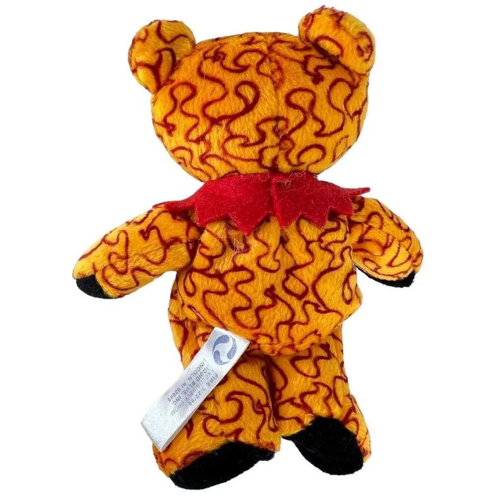 1999 Grateful Dead FIRE Beanie Bear Plush By Liquid‎ Blue 7” Stuffed Animal Toy